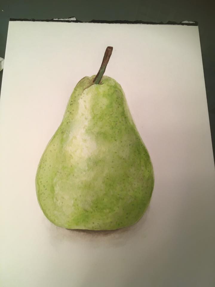 watercolour pear